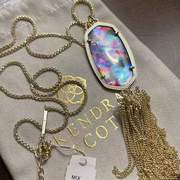 Kendra Scott Tie Dye Illusion Rayne 💙💜💗 - Picture 2 of 5